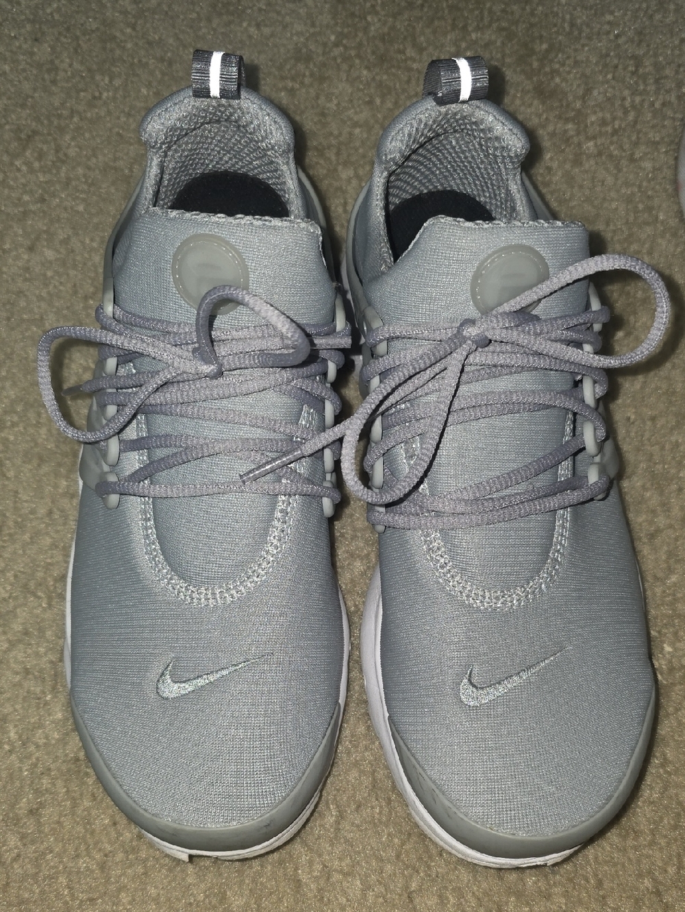 Nike Gray Mesh Lace-Up Running Shoes